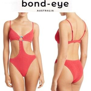 bond-eye Red Women Swim One Piece